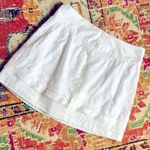 Banana Republic White Eyelet Skirt